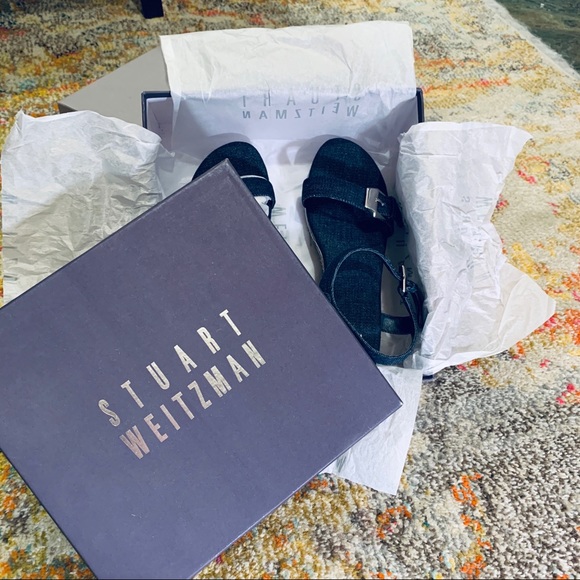 Stuart Weitzman Other - Stuart Weitzman denim wedge sandals